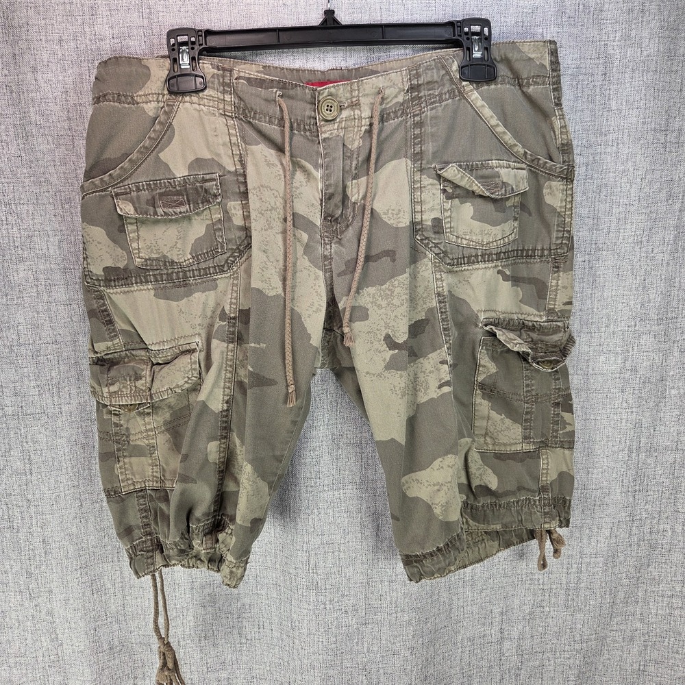 VTG Union Bay Y2K Cargo Camo Shorts Women/Jrs 11 Grunge Gorpcore Streetwear